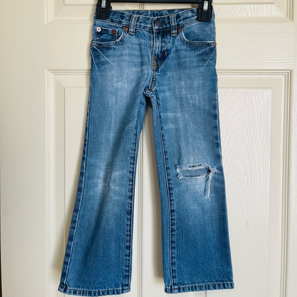 Distressed Polo jeans size 4